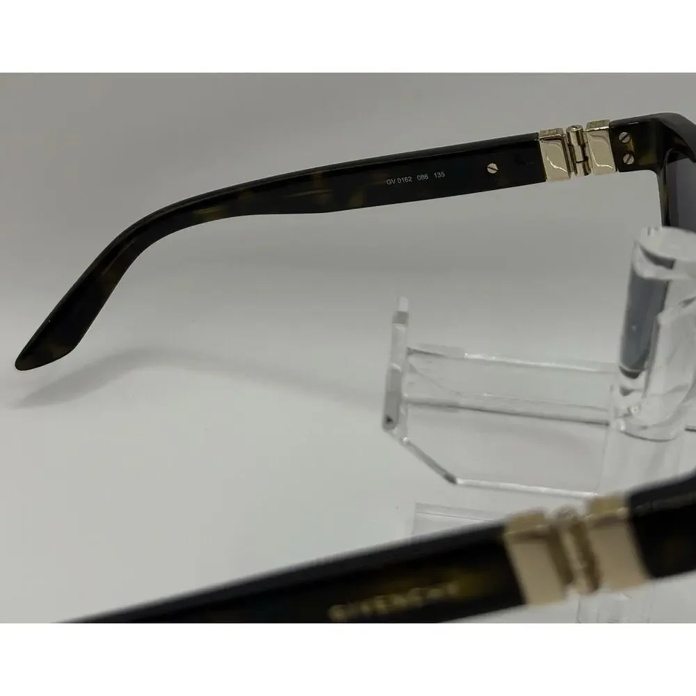 Givenchy GV 0162 086 Sunglasses Tortoise Gold Black Lens 135mm Italy